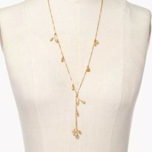 Madewell Flower Bud Lariat Necklace in Gold